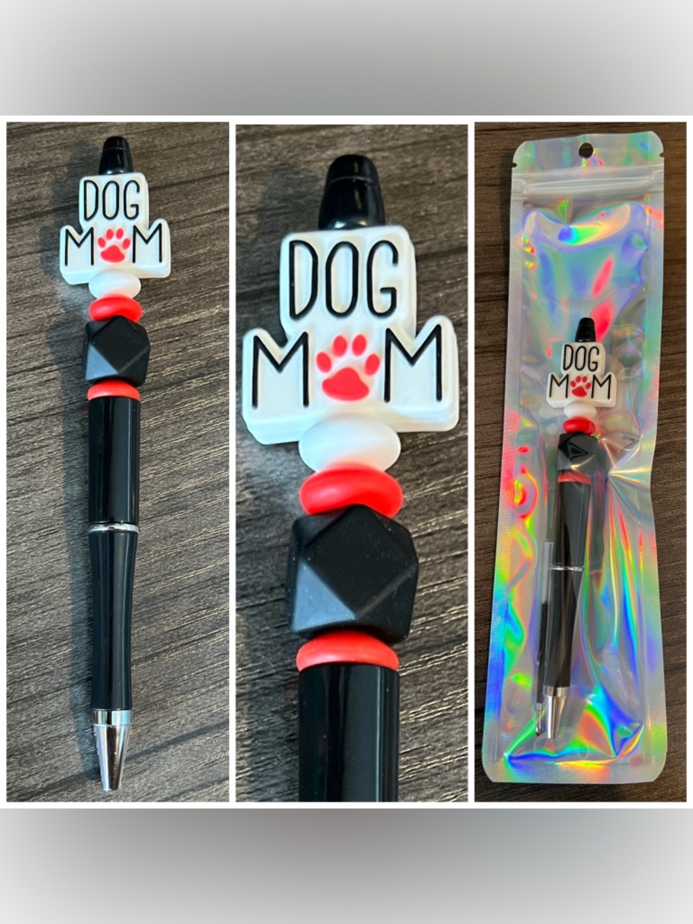 Dog Mom beaded focal pen